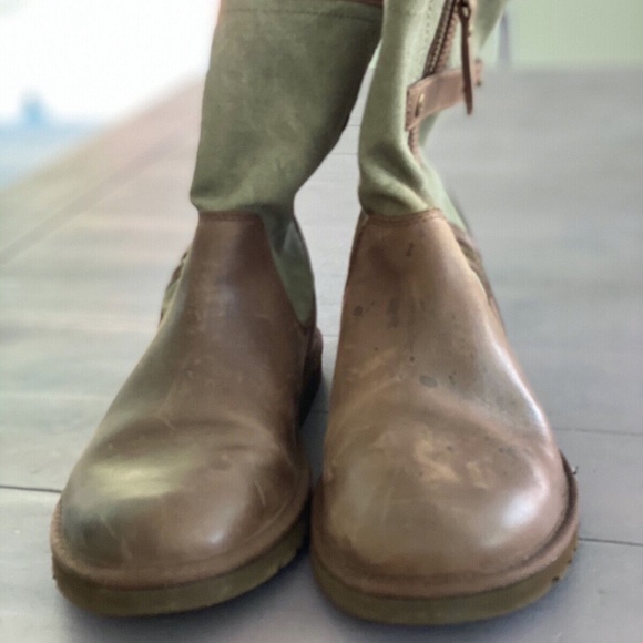 UGG  Australia short military style riding  boots size 7 - Picture 2 of 15